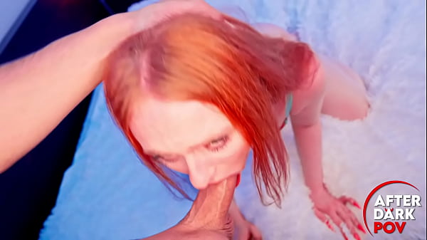 British petite redhead Pixie Bell sucks and fucks a huge cock