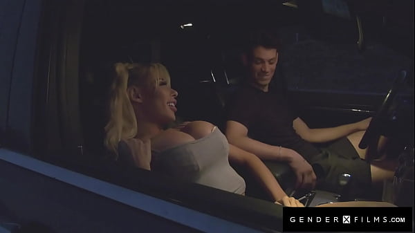Big Tittied Trans HitchHiker Banged Out By Hunk - Brittney Kade - GenderXFilms