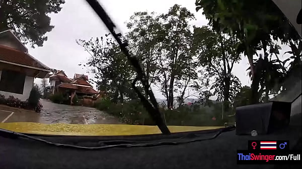 Amateur teen couple travels and fuck somewhere in the mountains of Thailand