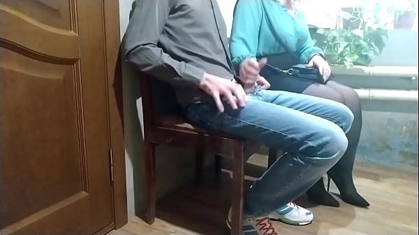 Call me anytime! A stranger jerked me off in the waiting room