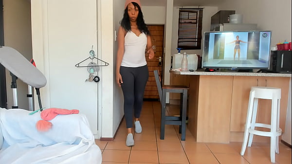 Big-booty Ebony working out in tights, my full length video, working out nude, available on this link https://www.xvideos.red/amateur-channels/analebony2# tabRed