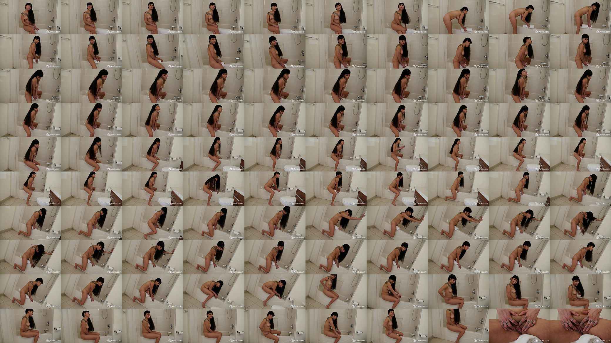 Tattooed Brunette Jade Rubbing Her Twat 预览图