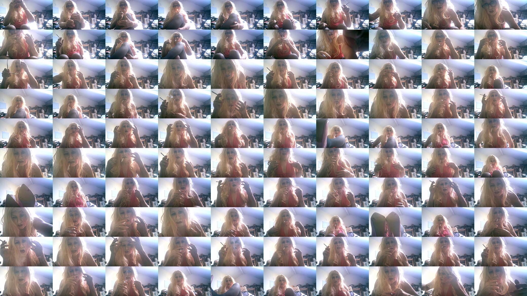 Disgusting aging femboy, Sarah smokes and poses like a whore, she needs  humiliating, wants your cum and piss running her slu fac 预览图