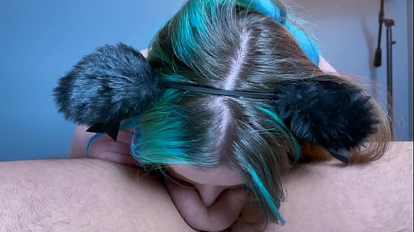 4K Cat Girl Deepthroats Big Cock HOT Pulsating ...