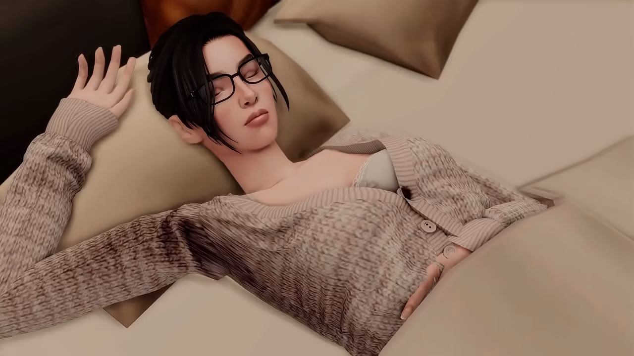 nerdy girl'_s horny christmas wish comes true double penetration