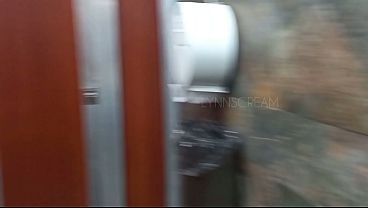 Risky public fuck at Mc Donald's bathroom until cum in ass - @lynnscreamreal Public Adventures part 1