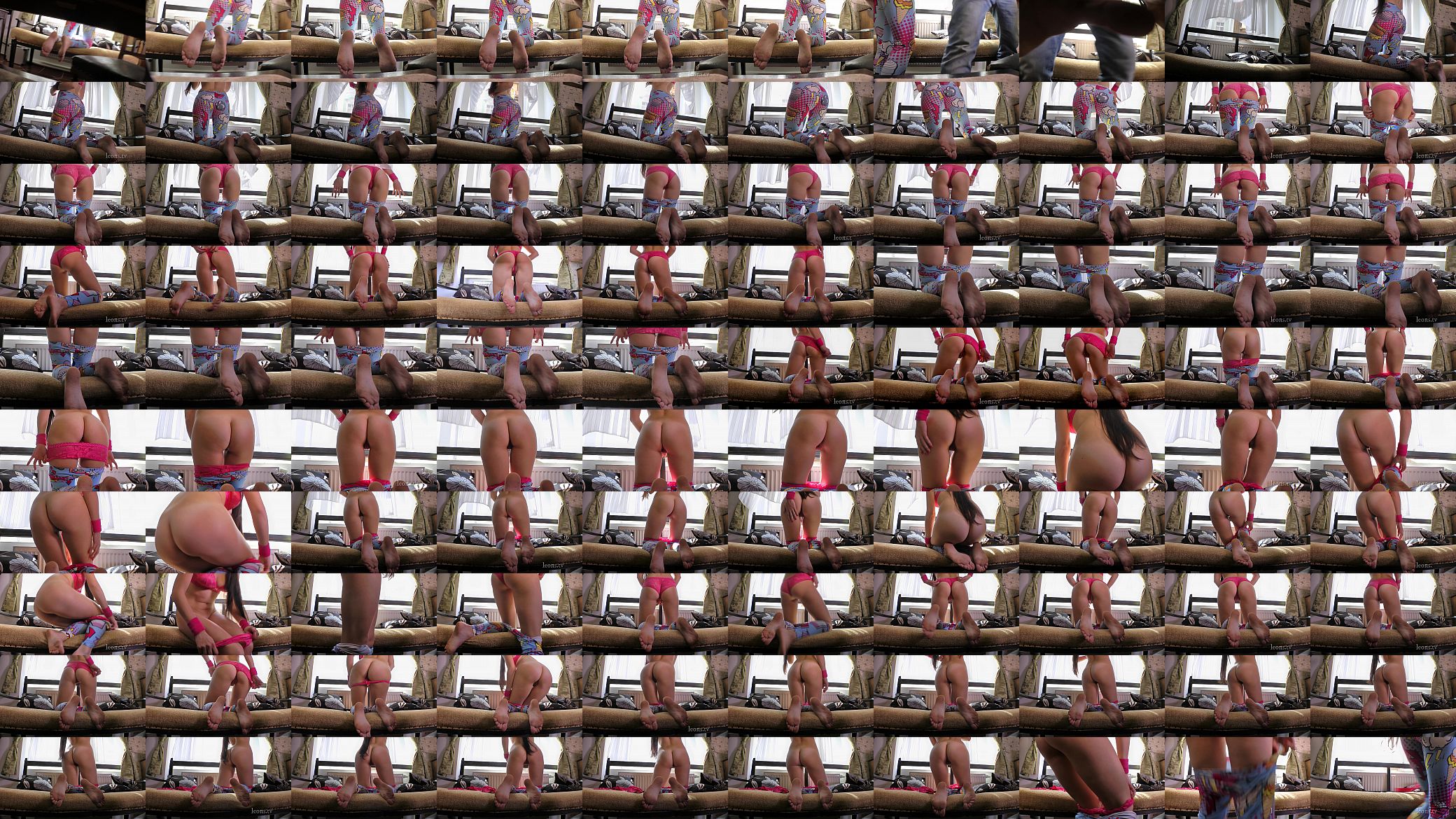 Sexiest Spandex, Cheerful Leggings Off, Dirty Feet, Sexiest Ass Strip Show 预览图