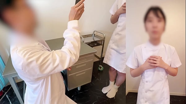 [Training video of a cute new Japanese nurse] "My job is to have sex with the doctor..." A cunnilingus adult toy enters her anus!