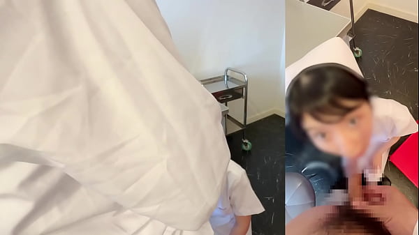 [Training video of a cute new Japanese nurse] "My job is to have sex with the doctor..." A cunnilingus adult toy enters her anus!