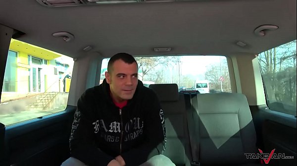 Takevan Whore caught on the streeet fuck stranger in driving van for free