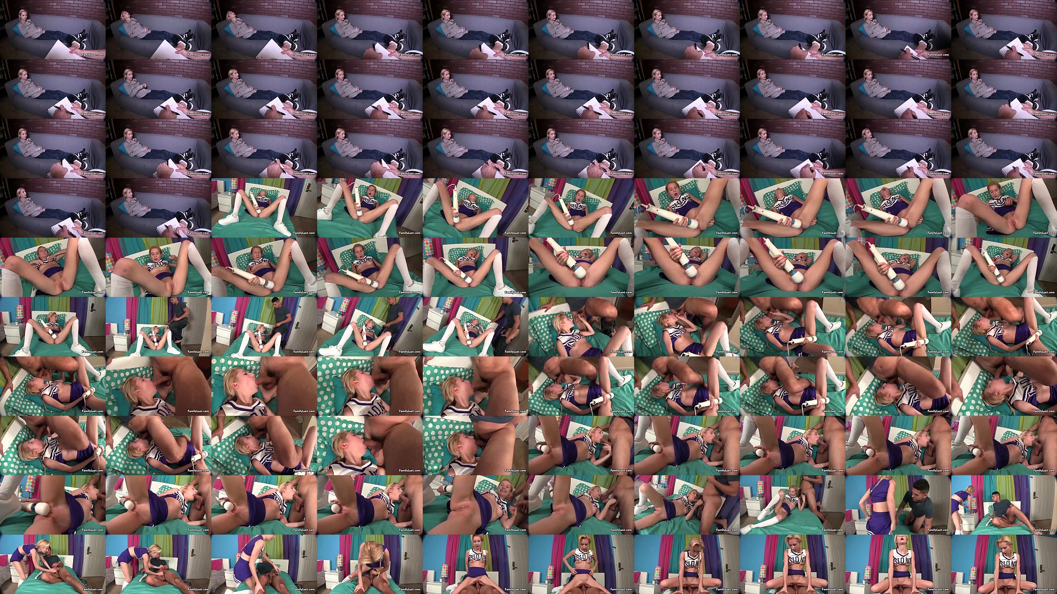Horny cheerleader fucks a big cock 预览图