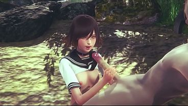 Hentai Uncensored - Mia jerk off and fucked with creampie - Japanese Asian Manga Anime Film Game Porn