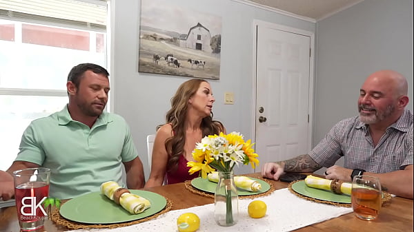 StepMom seduces Big Cock StepSon While StepDad is Clueless Taking Call from work