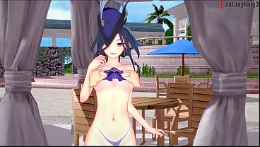 Clorinde bikini blowjob | Genshin Impact | Full &amp; Pov version on Sheer &amp; PTRN: Fantasyking3 10 min