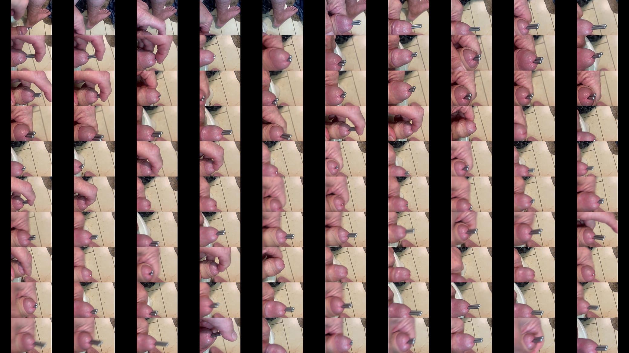 Plugging my cock with 2 rods 预览图