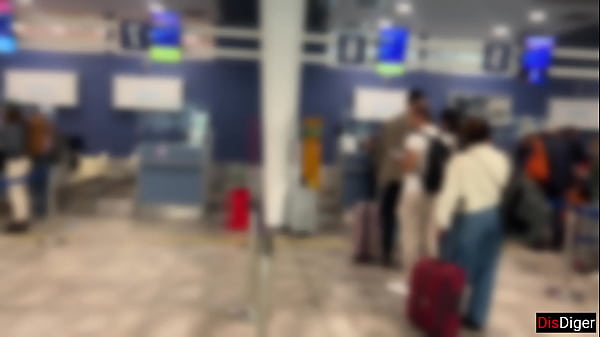 Crazy Risky Handjob until Cum in Public Airplane