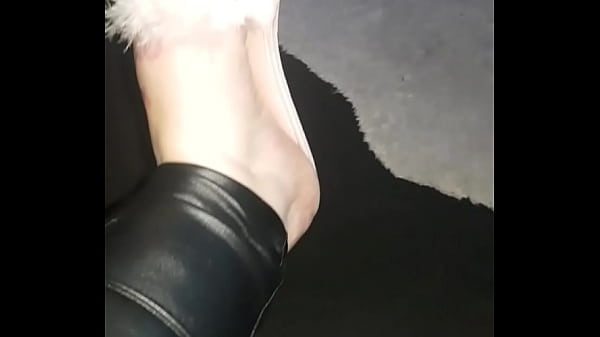 Fluffy pink slippers