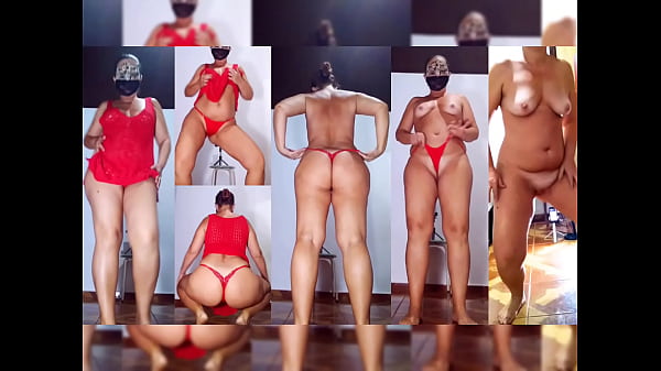 Classic striptease, dress and red panties