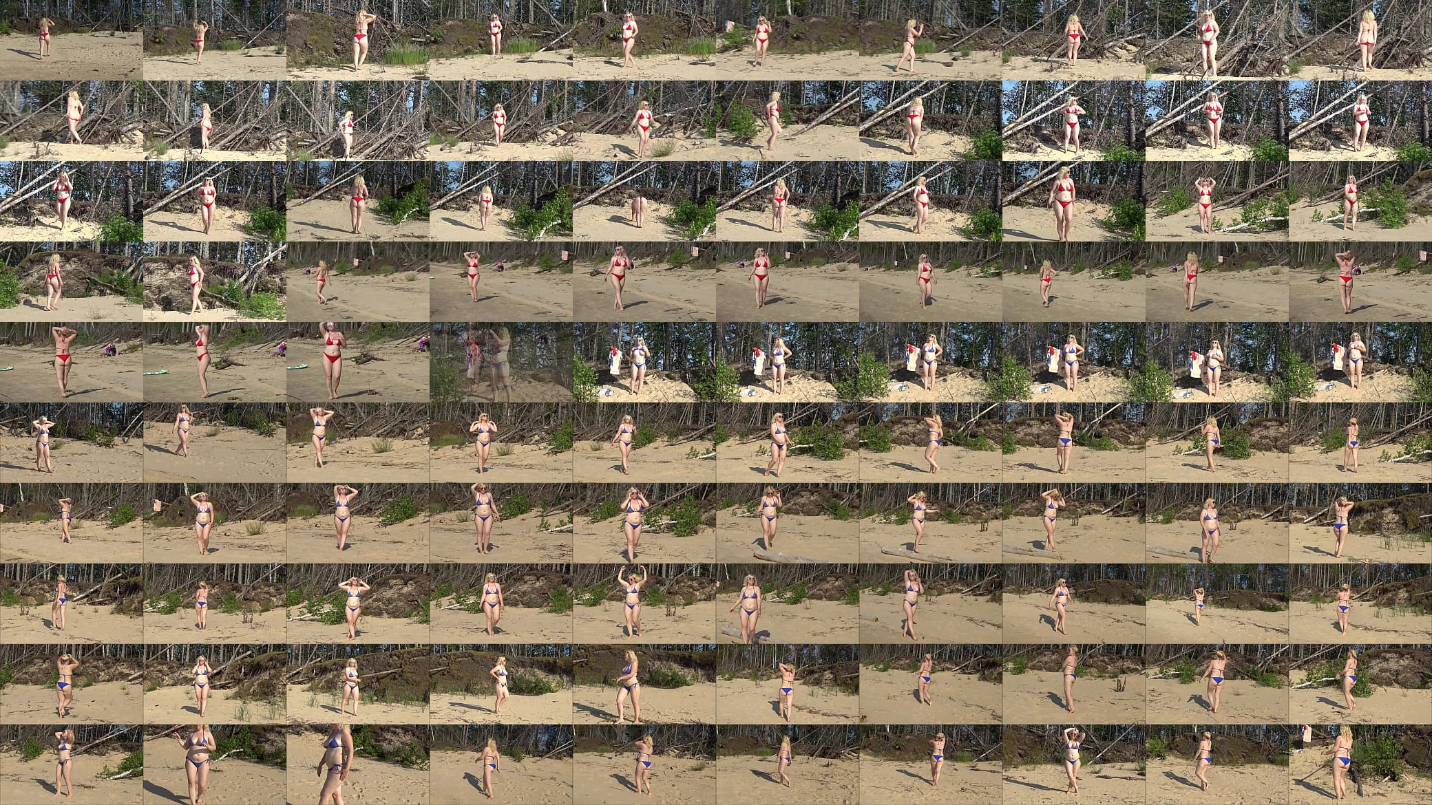 Bikini beach-red and blue 预览图