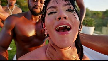 Download Video - The best orgy ever&excl; Whites vs&period; Blacks&period; Multiple cumshots for a hot Latina