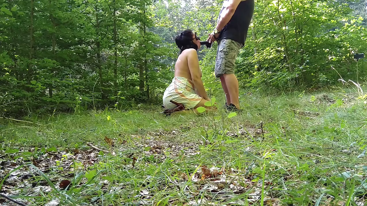 Walking my pig in the park, humiliation whore