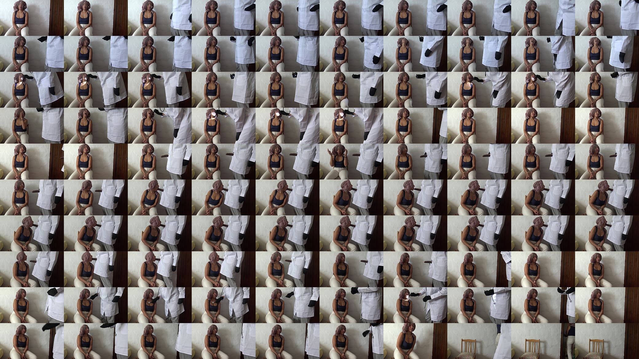 A Turkish woman is disturbed when african doctor shows his big black cock 预览图