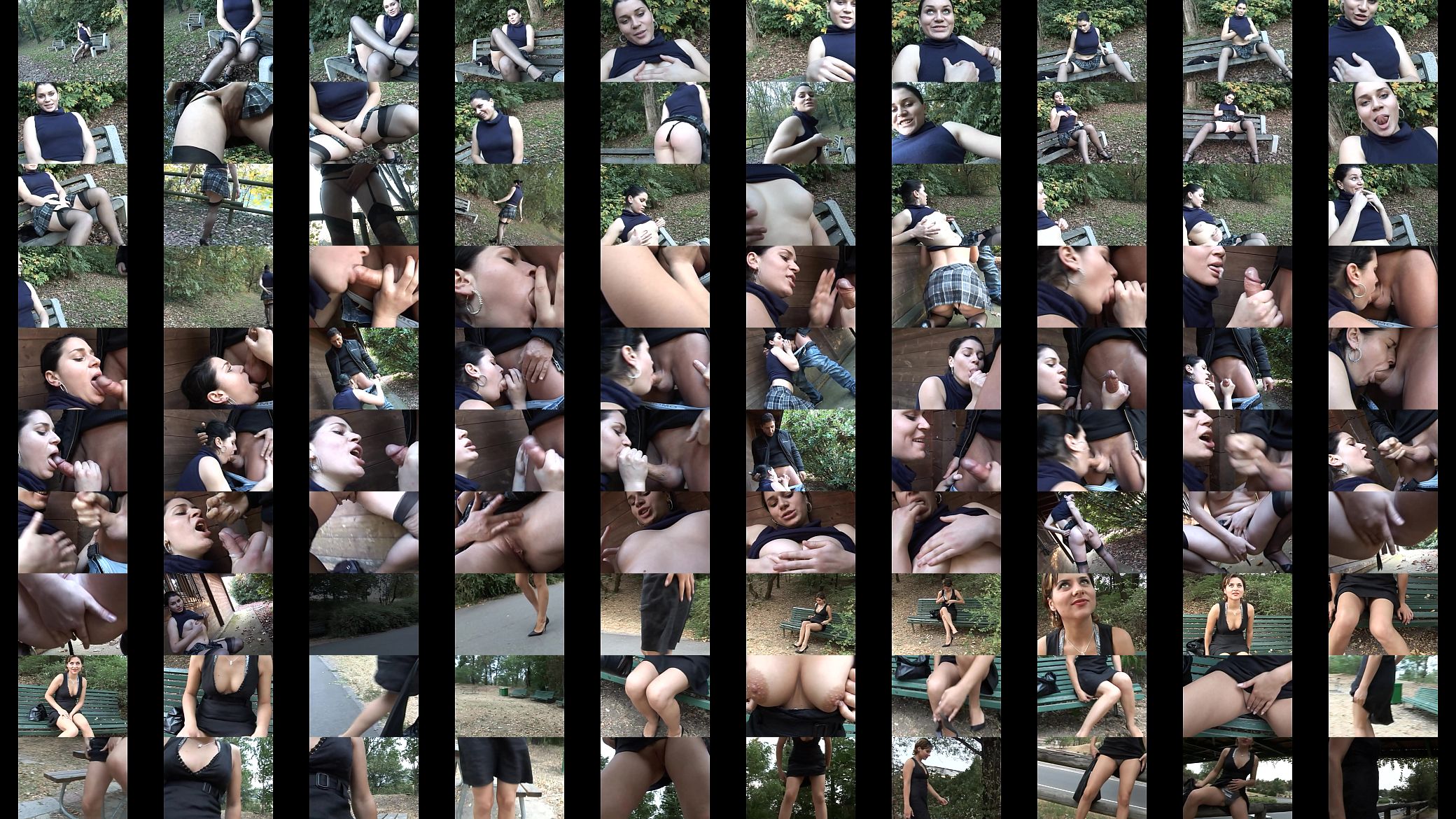 Amateur slutty girl gives an outdoor blowjob 预览图