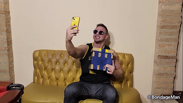 Peter digital influencer tied up and ballgagged...