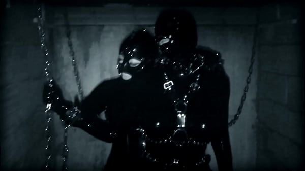 latex catsuit dildo bondage