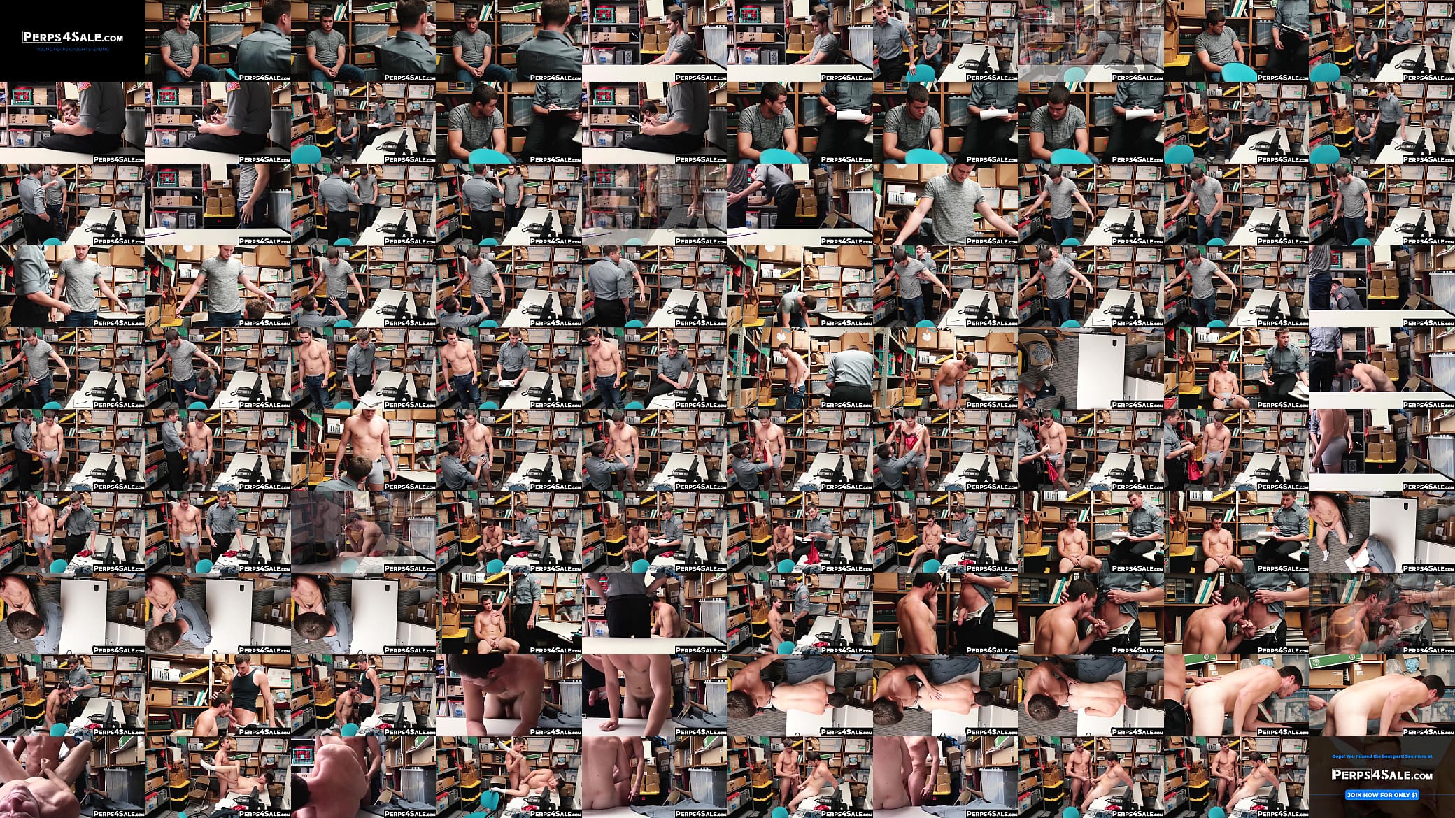 Perps4Sale.com - Jack Hunter &amp; Damien Nichols - Hairy dicked Criminal Spreads Bare Cock For Hot cop 预览图