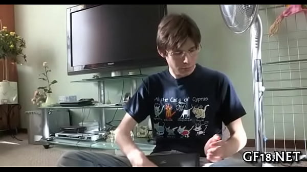 Kinky spectacled lad holds hand