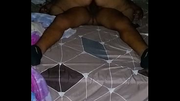 Cowgirl riding a Latino man's cock
