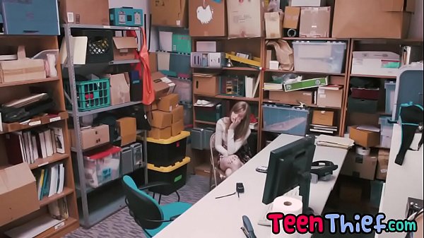 Brunette Thief Dolly Riding Long Cock In Office
