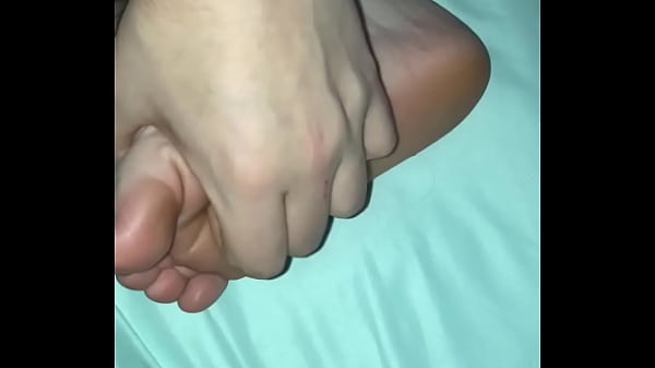Roommates girlfriend sleepy foot tickle