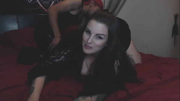 Goth BBW with tattoos Facesitting & Ass Grinding Tease & Denial While male slave in Chastity for 90 days