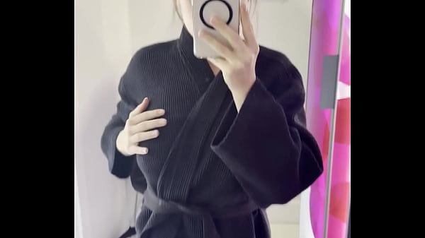 Robe feeling soft but my tits feel softer