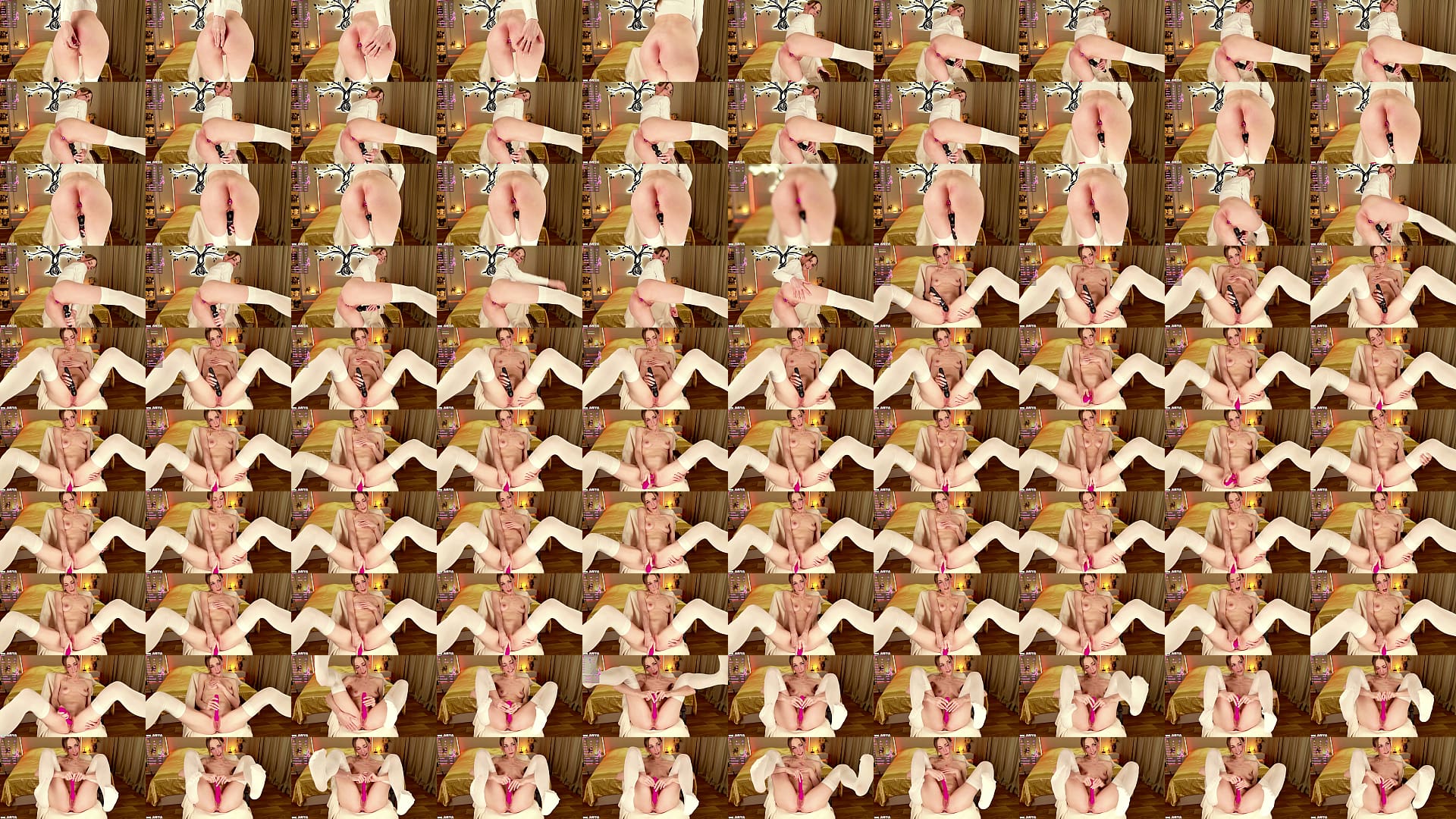 Anal Plug   Rabbit Vibrator in Her Tight Little Holes 预览图