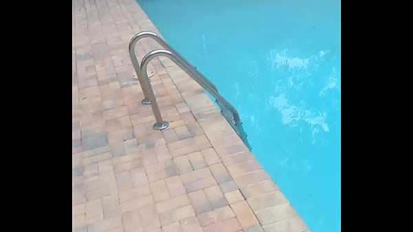 BIG COCK SWANGING POOL SIDE!!