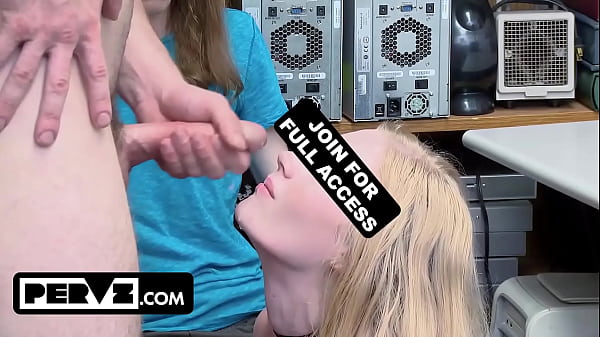 Security Guard Cucks Thief Railing His Girlfriend’s Needy Little Pussy in Front of Him