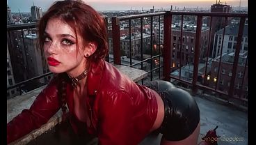 Ginger goddess get her mouth fucked.[AI]