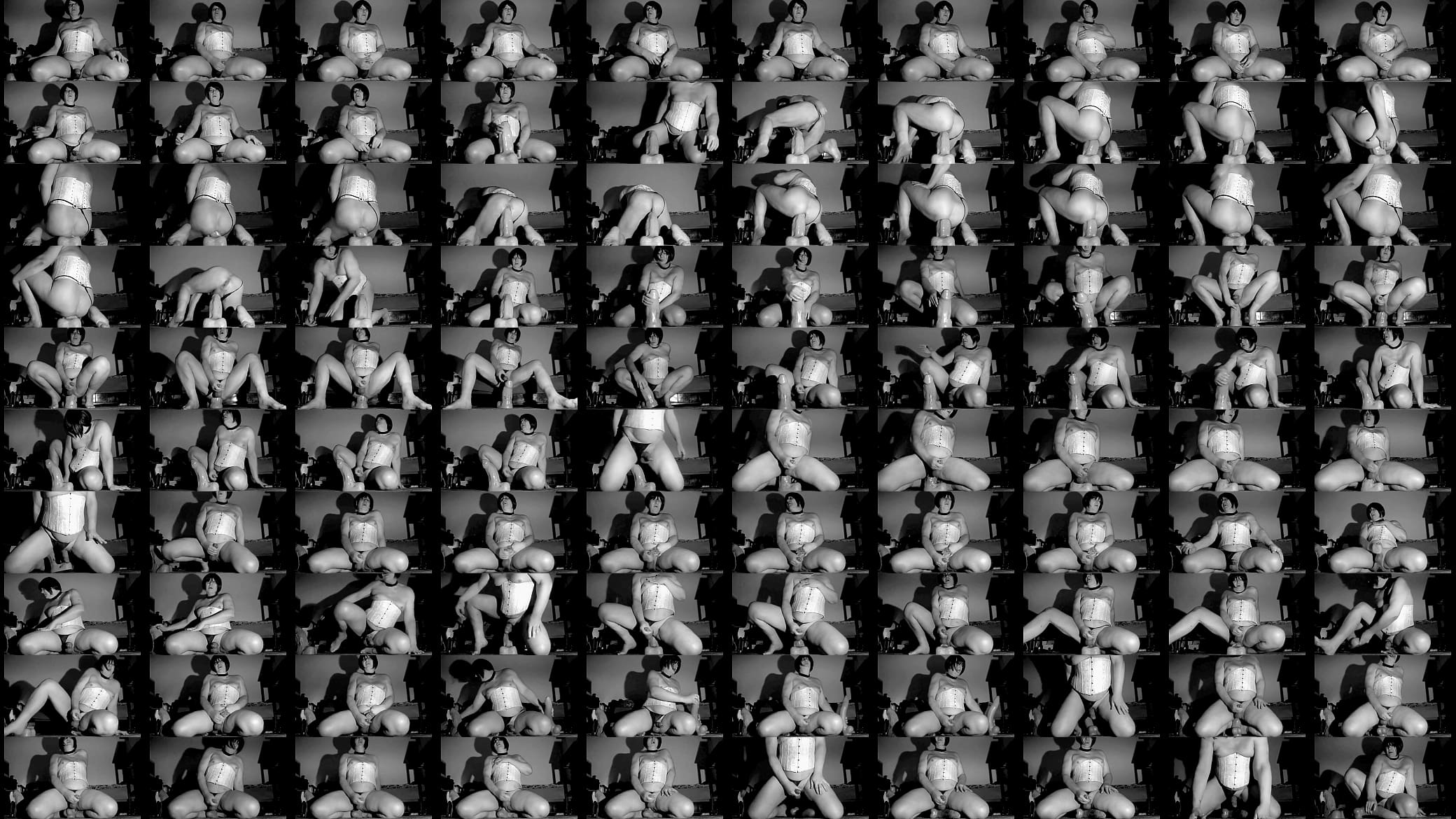 sissy anal training 80 B&amp;W 预览图