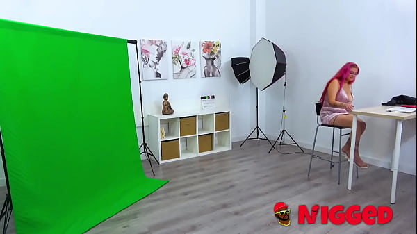Rebeca becomes a DIRTY SLUT in a photoshoot at gets shafted by a BLACK DUDE!