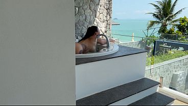 MILF SUCKS and RIDES in Jacuzzi Before ROUGH BACKSHOT