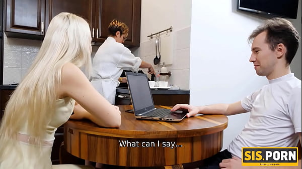 SISPORN. Boy fucks cute stepsis not afraid to be caught by strict stepmom