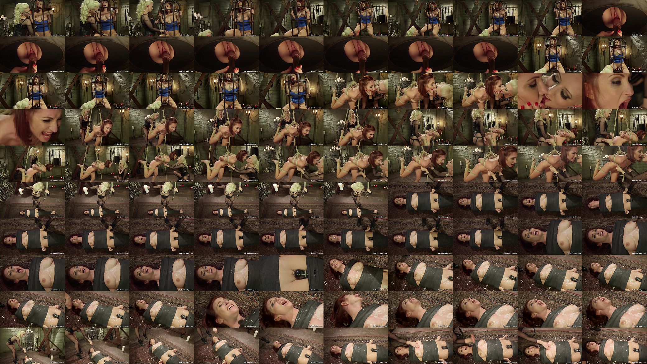 Mummified redhead lesbian gets whipped 预览图