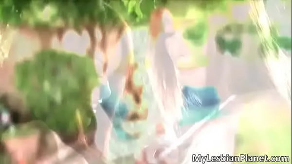 Two hot brunette babes have great fun