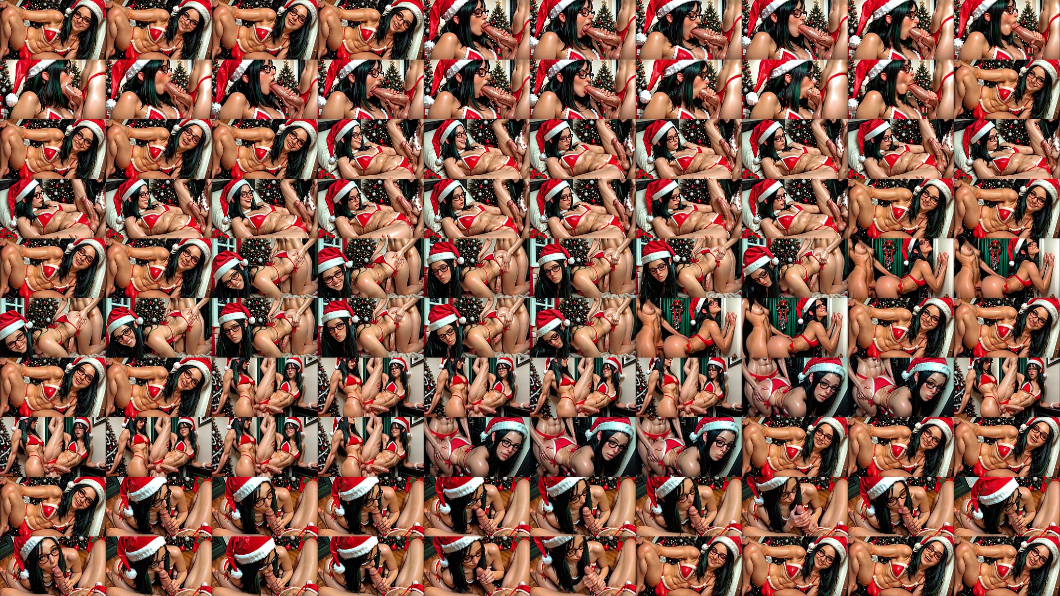 Futanari Got a Big Dick Under The Tree For Christmas - Ai Generated 预览图