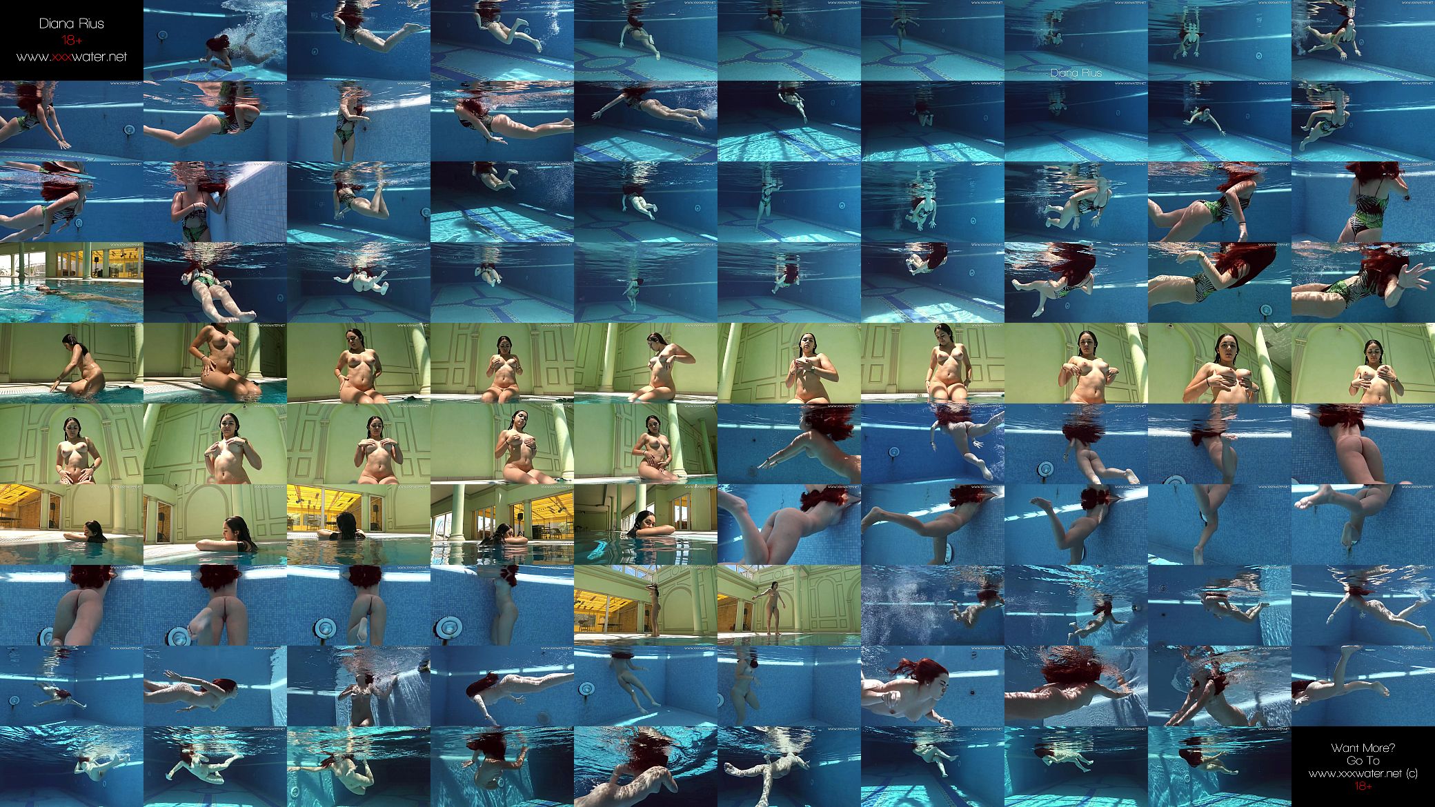 Diana Rius with hot tits touches her body underwater 预览图