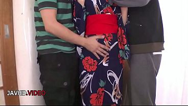 Kaori Maeda's Sensual Japanese Threesome with Double Blowjob