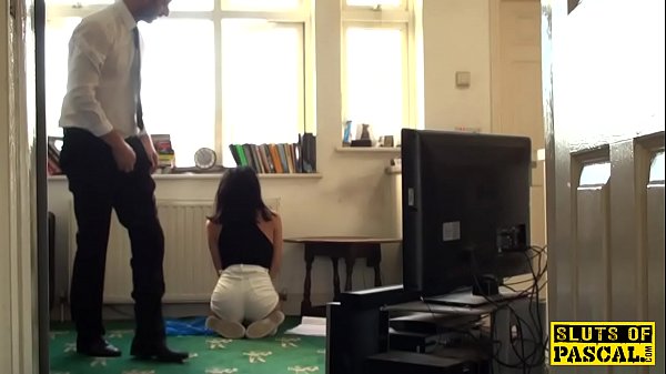 Inked UK slut assfucked hard after deepthroat